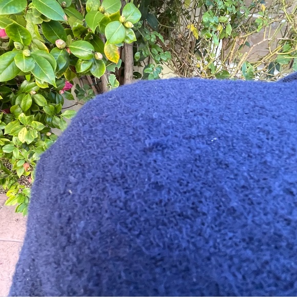 Cambridge Dry Goods Classic Preppy Sweater Cardigan Blue Pockets Brass Buttons - Picture 8 of 16